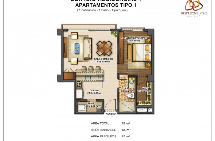 Edificio 4 – Apartamento Tipo 1