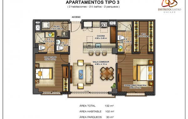 Edificio 4 – Apartamento Tipo 3