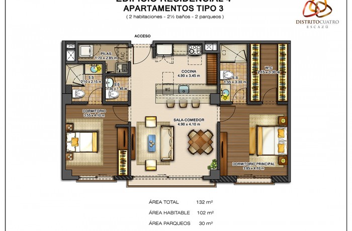 Edificio 4 – Apartamento Tipo 3