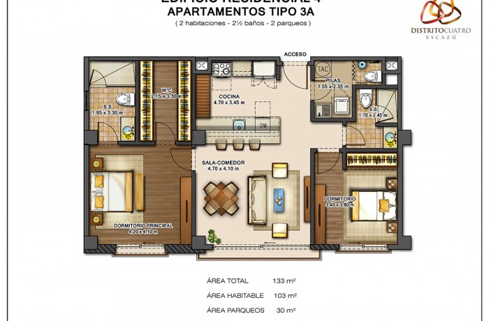 Edificio 4 – Apartamento Tipo 3A