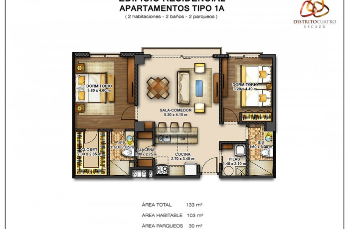 Edificio 5 – Apartamento Tipo 1A
