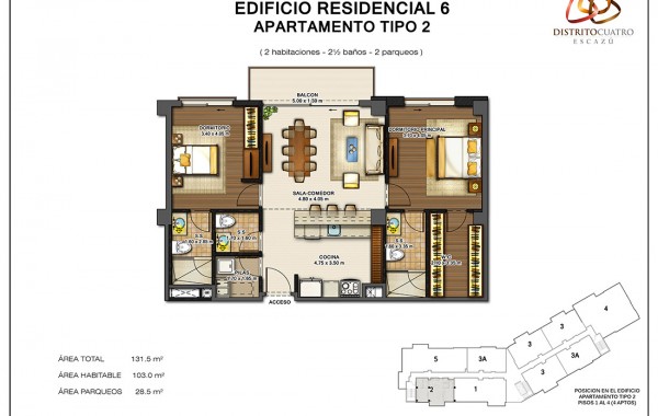 Edificio 6 – Apartamento Tipo 2