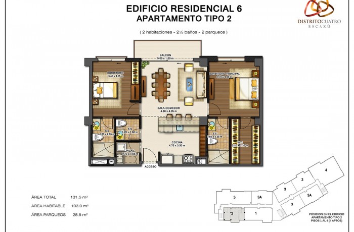 Edificio 6 – Apartamento Tipo 2