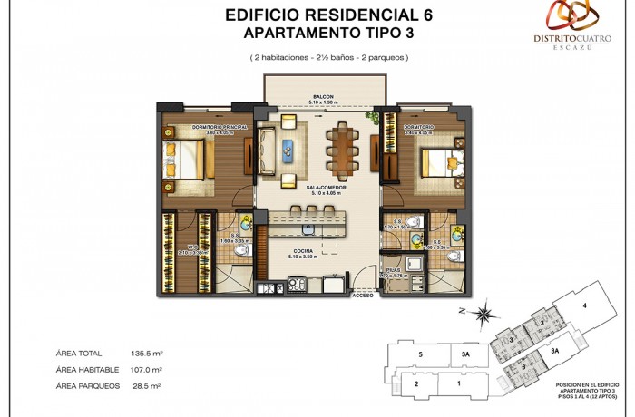 Edificio 6 – Apartamento Tipo 3