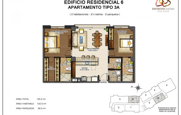 Edificio 6 – Apartamento Tipo 3A