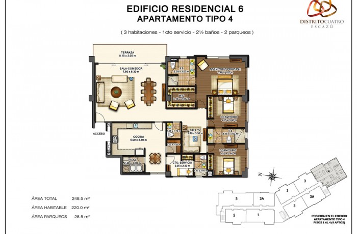 Edificio 6 – Apartamento Tipo 4